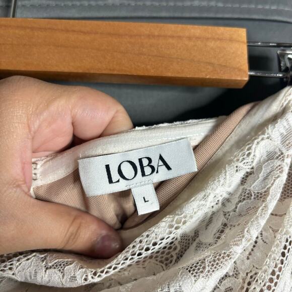 LOBA Arlet Midi Dress Ivory Size L - Picture 7 of 7